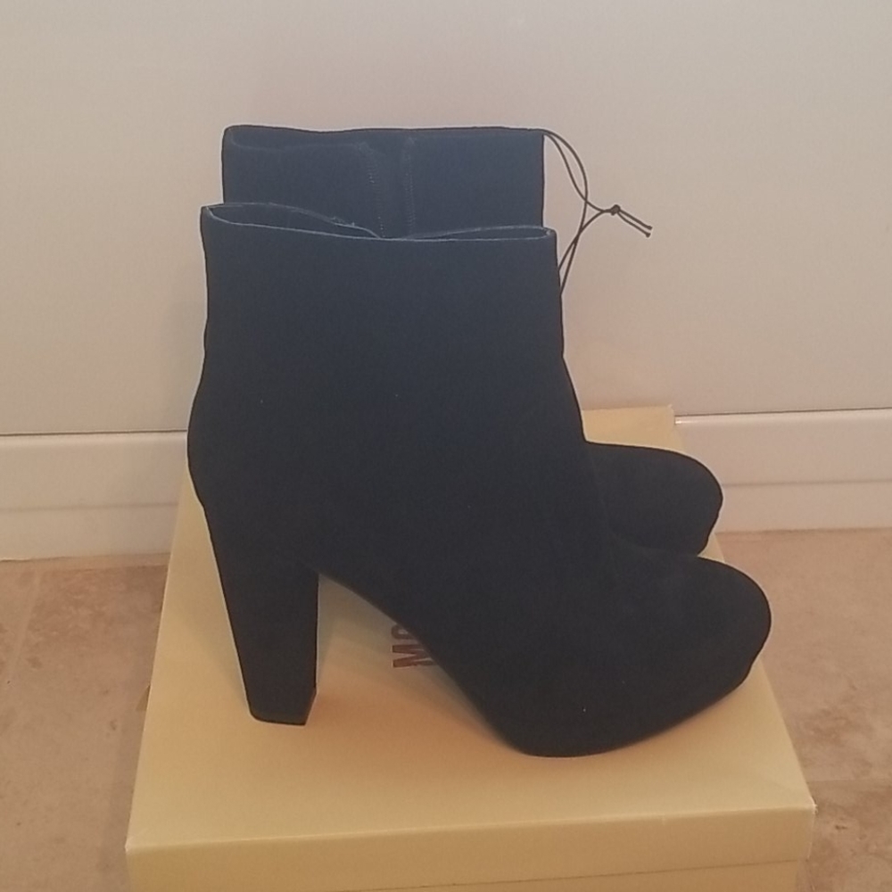 Suede ankle booties